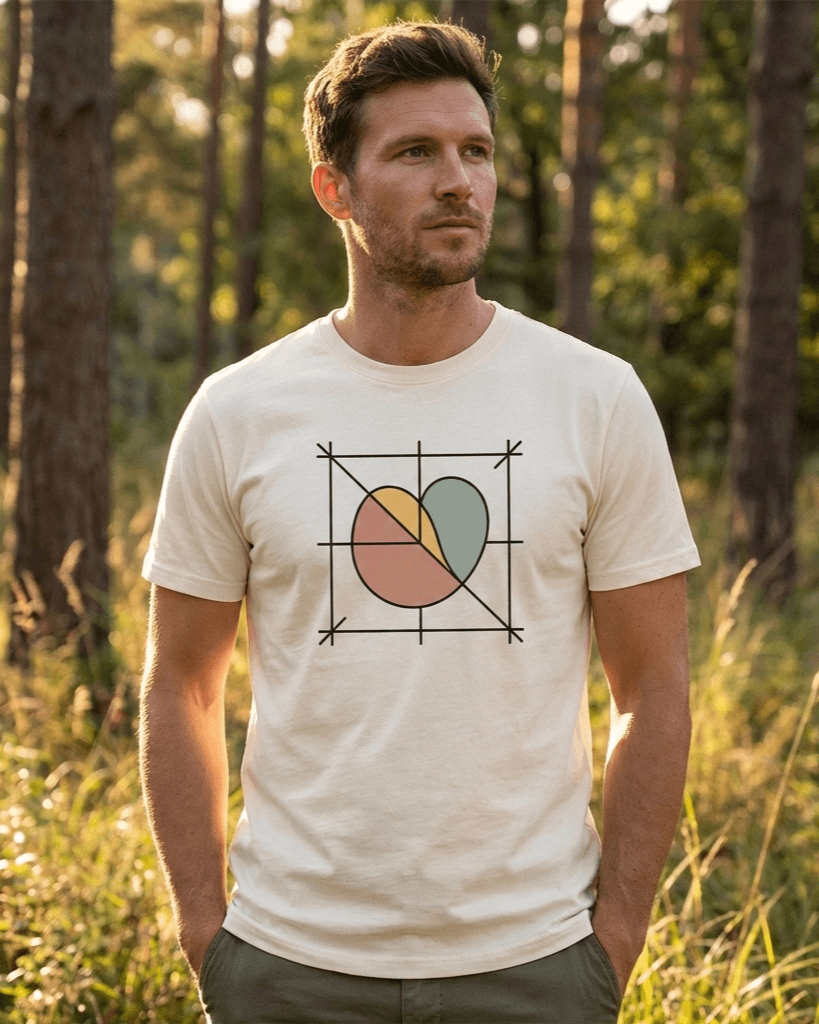 "Abstraktes Herz" | Minimalistisch T-Shirt Unisex | 100% Baumwolle | Made in Germany