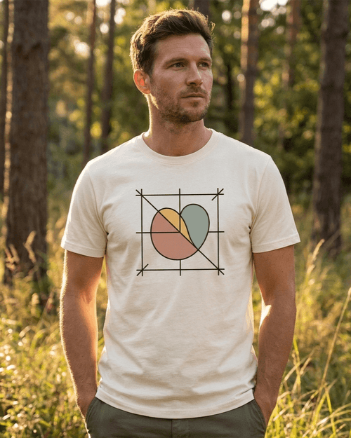 "Abstraktes Herz" | Minimalistisch T-Shirt Unisex | 100% Baumwolle | Made in Germany