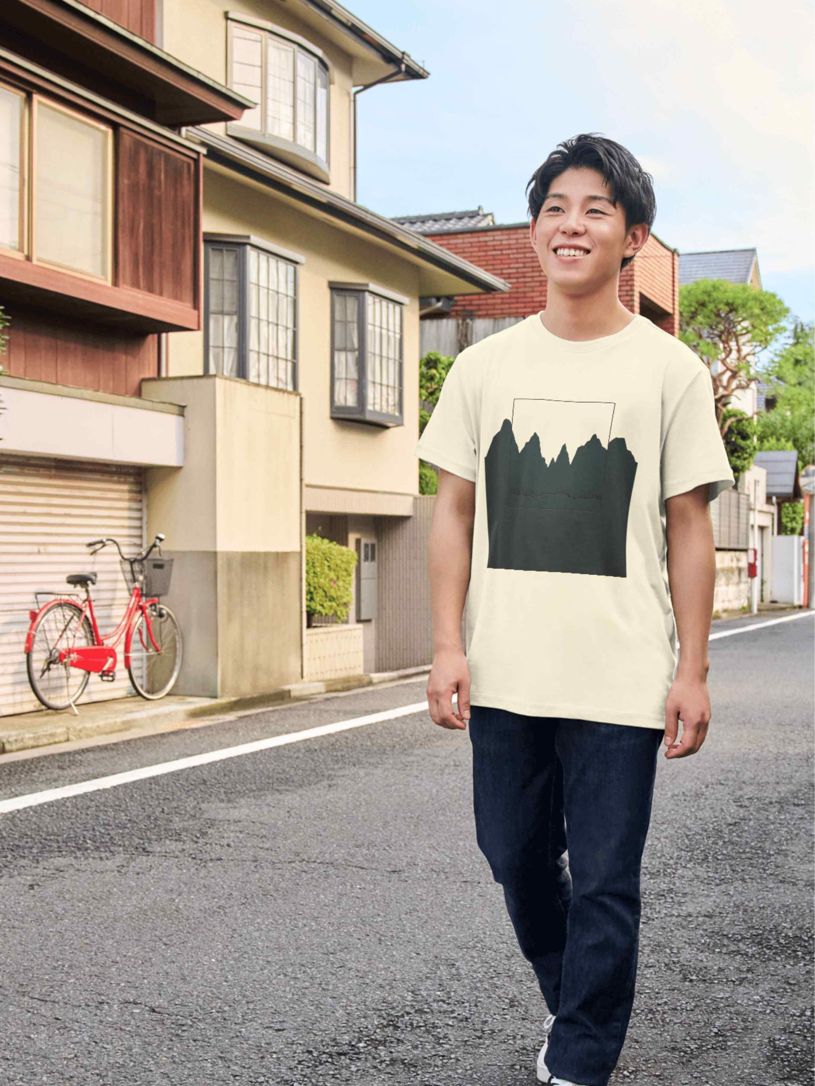 "Silhouette Gipfel"  | Berg T-Shirt Unisex | 100% Baumwolle | Made in Germany