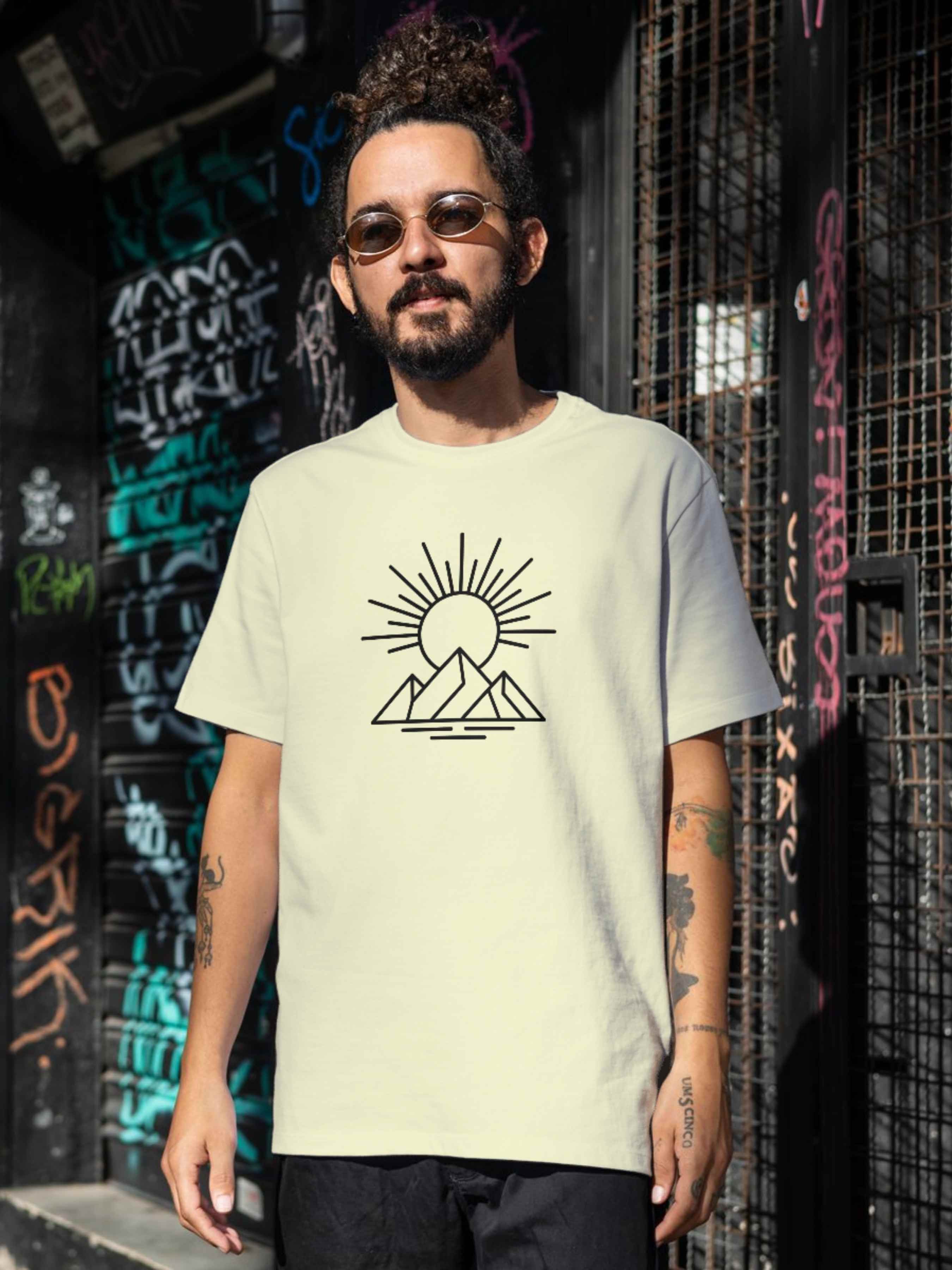 "Sonne und Berg"  | Berg T-Shirt Unisex | 100% Baumwolle | Made in Germany