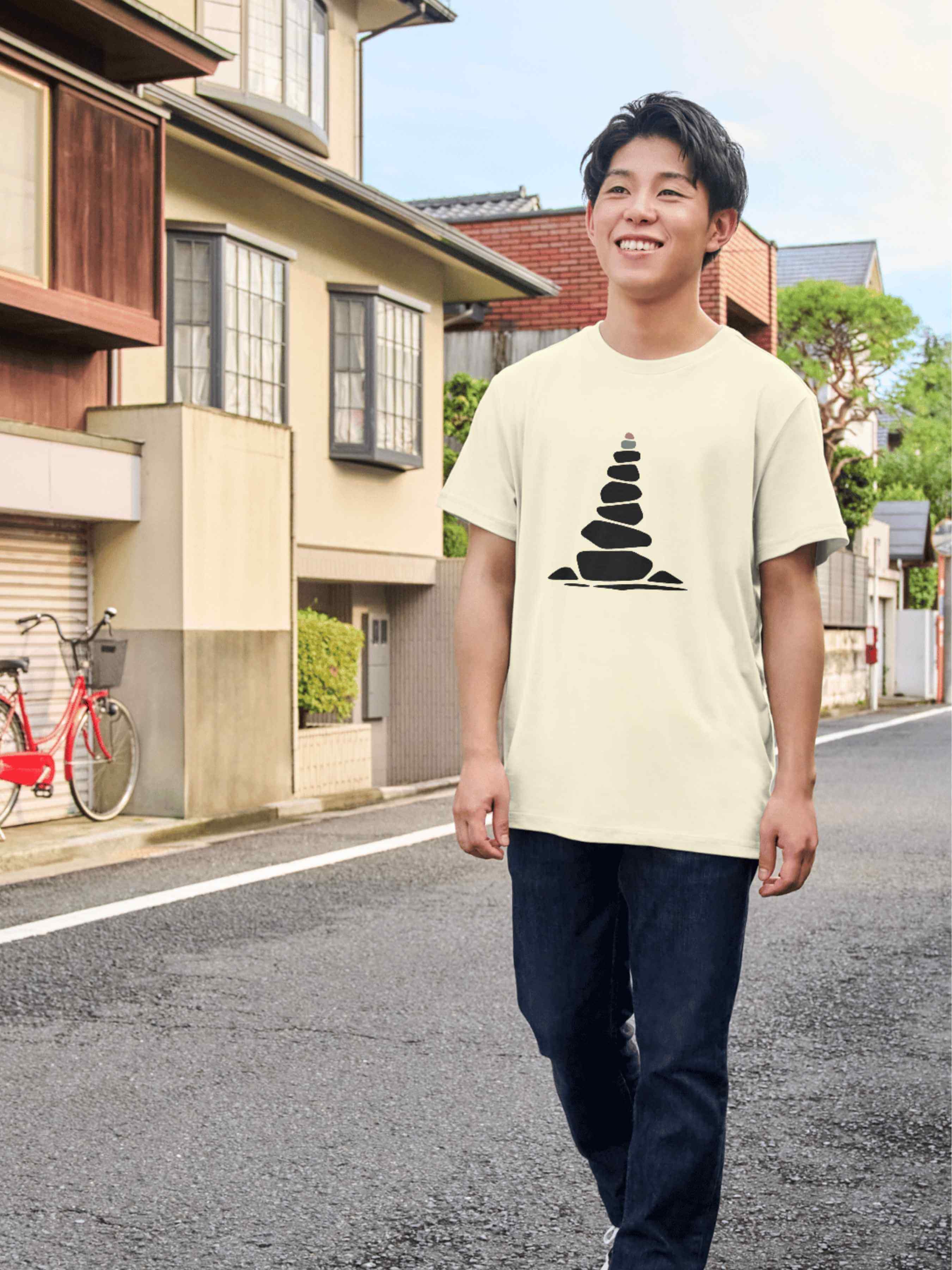 "Stones" | Minimalistisch T-Shirt Unisex | 100% Baumwolle | Made in Germany